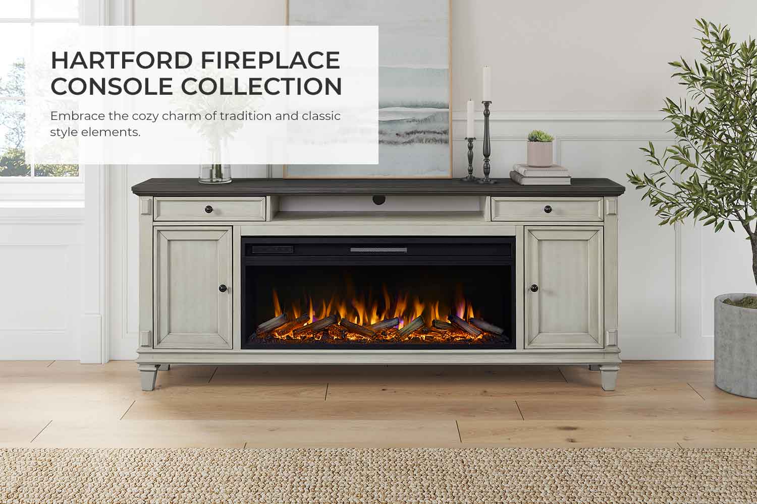 Hartford Fireplace Console Image